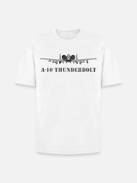 A10 Thunderbolt Frontline Print - Heavyweight Unisex T-Shirt HAMMER by Gildan - white