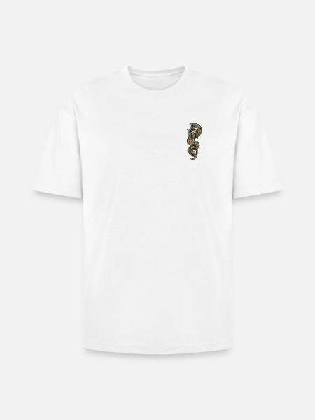 Serpentine Engine Glyph - Heavyweight Unisex T-Shirt HAMMER by Gildan - white