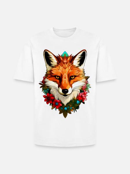 Foxes Style - Heavyweight Unisex T-Shirt HAMMER by Gildan - white