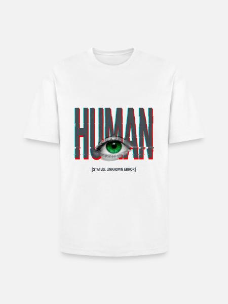 Human Glitch Eye - Heavyweight Unisex T-Shirt HAMMER by Gildan - white