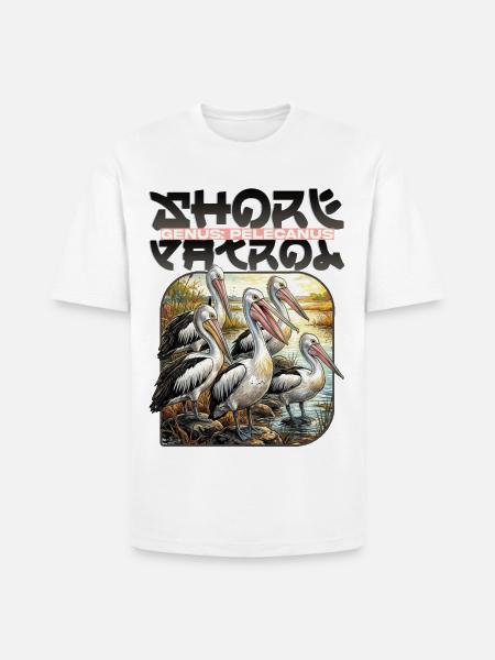Pelecanus Shore Birds - Heavyweight Unisex T-Shirt HAMMER by Gildan - white