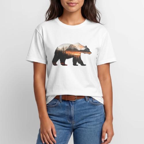 Canada Bear: fiery tones - Heavyweight Unisex T-Shirt HAMMER by Gildan