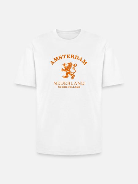 AMSTERDAM Netherlands - Heavyweight Unisex T-Shirt HAMMER by Gildan - white