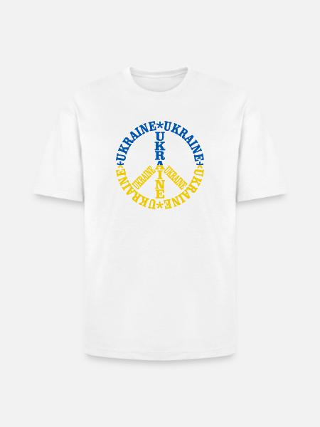 Ukraine Peace - Heavyweight Unisex T-Shirt HAMMER by Gildan - white