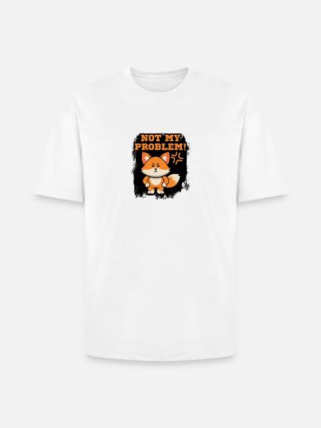 Not My Problem Fox - Heavyweight Unisex T-Shirt HAMMER by Gildan - white