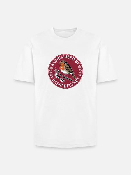 Radicalized By Basic Decency - Heavyweight Unisex T-Shirt HAMMER by Gildan - white