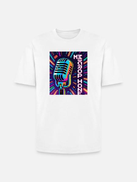 Retro Microphone - Heavyweight Unisex T-Shirt HAMMER by Gildan - white