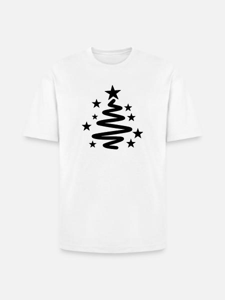 Spiral Star Christmas Tree - Heavyweight Unisex T-Shirt HAMMER by Gildan - white