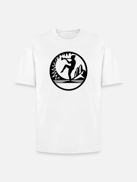 Horn Dancer Emblem - Heavyweight Unisex T-Shirt HAMMER by Gildan - white