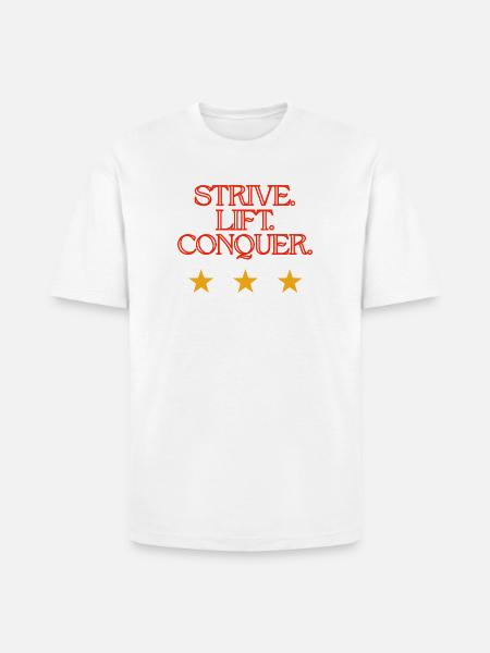 Strive Life to Conquer - Heavyweight Unisex T-Shirt HAMMER by Gildan - white