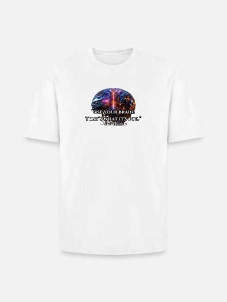 Neon Circuit Brain - Heavyweight Unisex T-Shirt HAMMER by Gildan - white