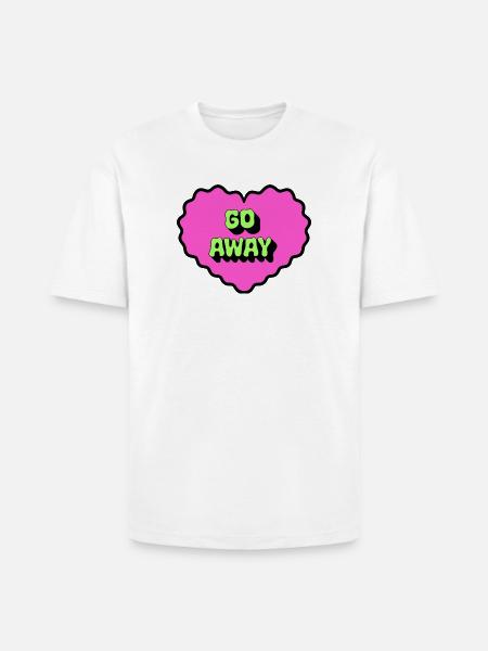 Go Away - Heavyweight Unisex T-Shirt HAMMER by Gildan - white