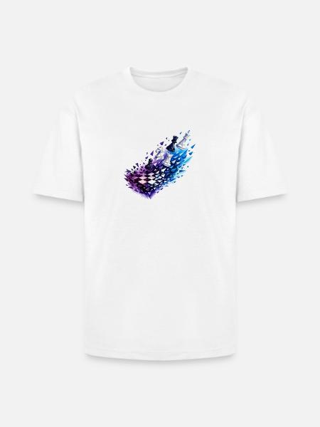 Chromatic Chess Glyph Burst - Heavyweight Unisex T-Shirt HAMMER by Gildan - white