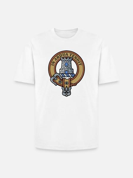 Clan Malcolm Crest - Heavyweight Unisex T-Shirt HAMMER by Gildan - white