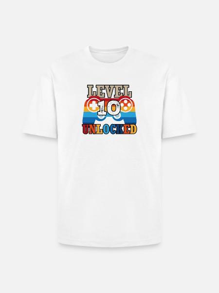 Level 10 Unlocked - Heavyweight Unisex T-Shirt HAMMER by Gildan - white