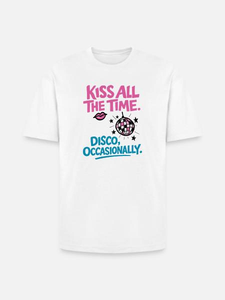 Kiss all the time - Heavyweight Unisex T-Shirt HAMMER by Gildan - white
