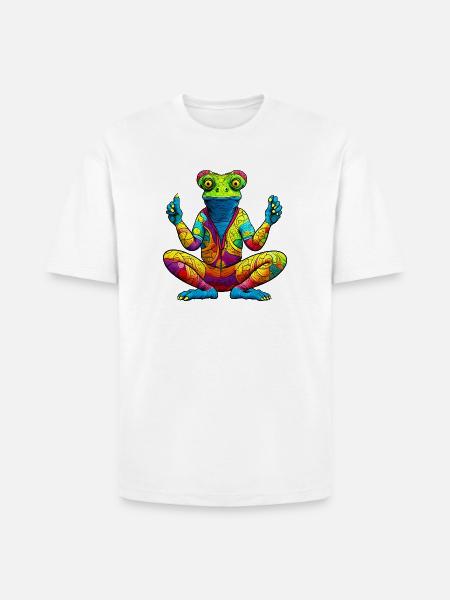 Chameleon Yoga - Heavyweight Unisex T-Shirt HAMMER by Gildan - white