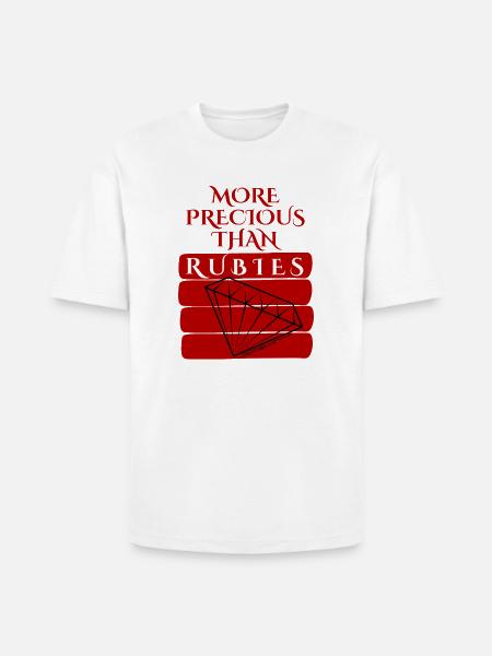 More Precious Than Rubies - Heavyweight Unisex T-Shirt HAMMER by Gildan - white