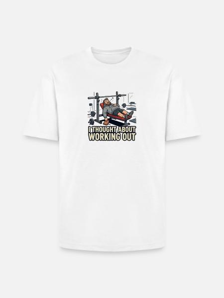 Emotionally Weak Physically Strong - Heavyweight Unisex T-Shirt HAMMER by Gildan - white