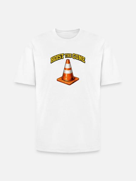 Hoist The Cone Funny Baseball Meme - Heavyweight Unisex T-Shirt HAMMER by Gildan - white