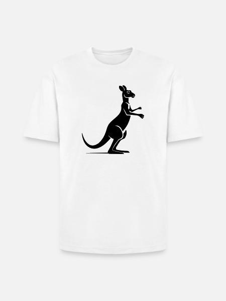kangaroo - Heavyweight Unisex T-Shirt HAMMER by Gildan - white
