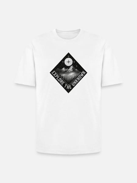 Explore the Unknown Patch - Heavyweight Unisex T-Shirt HAMMER by Gildan - white