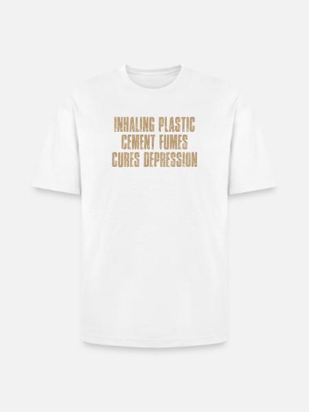Plastic Fume Mood Pollution - Heavyweight Unisex T-Shirt HAMMER by Gildan - white