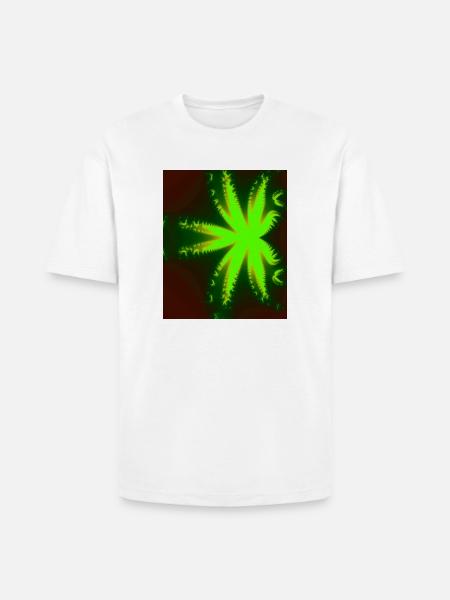 Neon Fractal Burst - Heavyweight Unisex T-Shirt HAMMER by Gildan - white