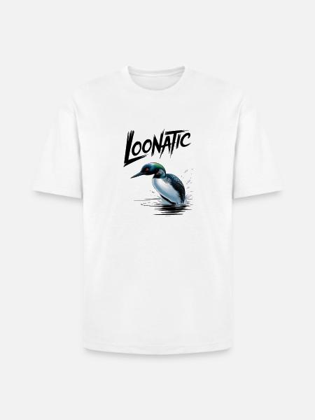 Loonatic Splash Loon Illustration - Heavyweight Unisex T-Shirt HAMMER by Gildan - white
