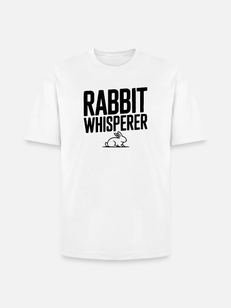 Rabbit Whisperer - Heavyweight Unisex T-Shirt HAMMER by Gildan - white