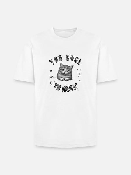 Kitten in a Cosmic Ring - Heavyweight Unisex T-Shirt HAMMER by Gildan - white