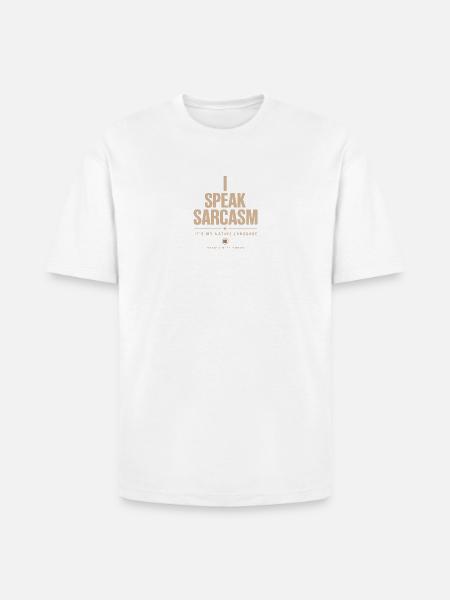 I Speak Sarcasm - Heavyweight Unisex T-Shirt HAMMER by Gildan - white