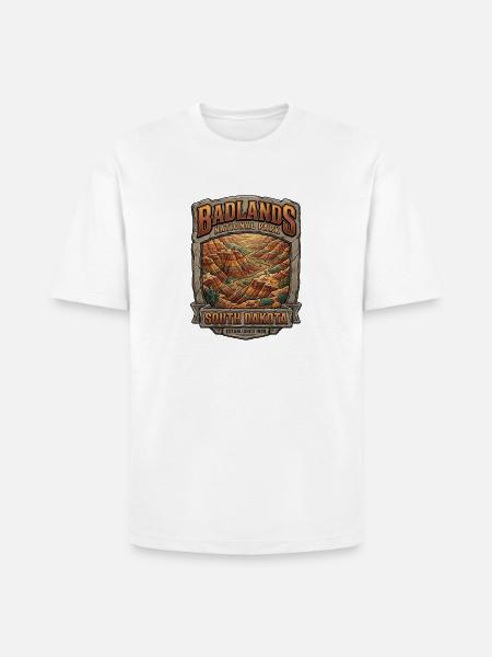 Badlands National Park Tee - Heavyweight Unisex T-Shirt HAMMER by Gildan - white