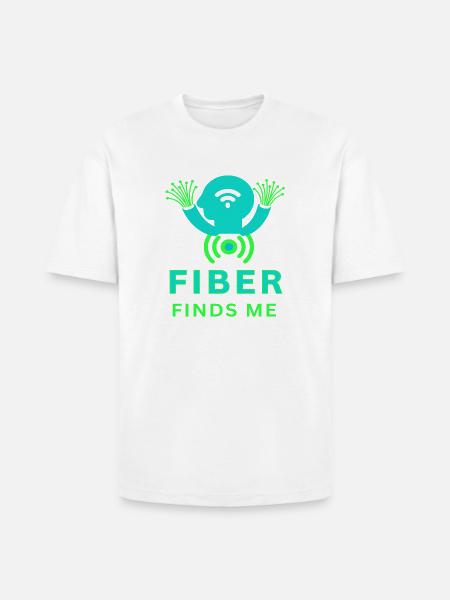 Fiber_Finds_Me_-_sized - Heavyweight Unisex T-Shirt HAMMER by Gildan - white
