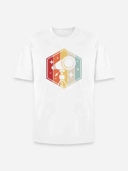 Stargazing Space Telescope - Heavyweight Unisex T-Shirt HAMMER by Gildan - white