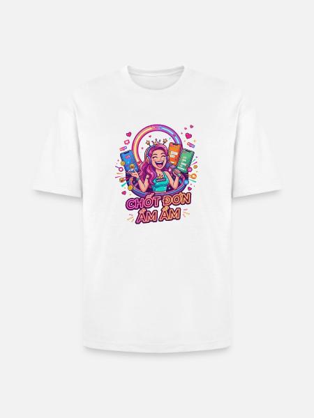 Neon Goddess Streamer - Heavyweight Unisex T-Shirt HAMMER by Gildan - white