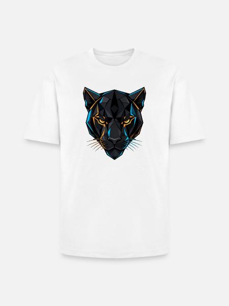 Neon Panther Wild Precision - Heavyweight Unisex T-Shirt HAMMER by Gildan - white
