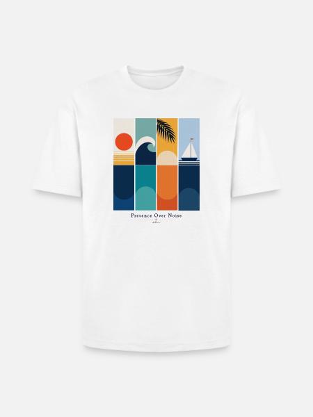 Presence Over Noise - Heavyweight Unisex T-Shirt HAMMER by Gildan - white