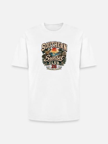 Southern Sunset Club 26 - Heavyweight Unisex T-Shirt HAMMER by Gildan - white