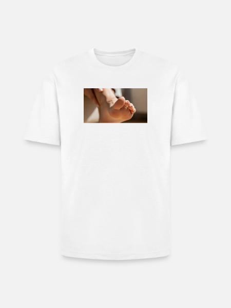Female foot - Heavyweight Unisex T-Shirt HAMMER by Gildan - white