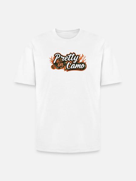 Pretty in Camo - Heavyweight Unisex T-Shirt HAMMER by Gildan - white