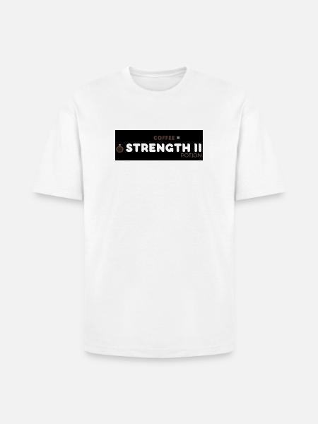 Coffee Strength Motivation Design - Heavyweight Unisex T-Shirt HAMMER by Gildan - white