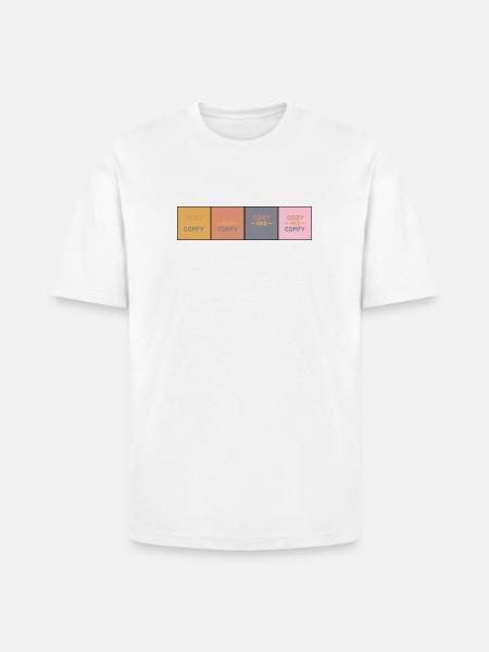 Cozy Comfy Quad Panels - Heavyweight Unisex T-Shirt HAMMER by Gildan - white