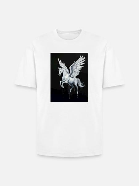 Celestial Pegasus - Heavyweight Unisex T-Shirt HAMMER by Gildan - white