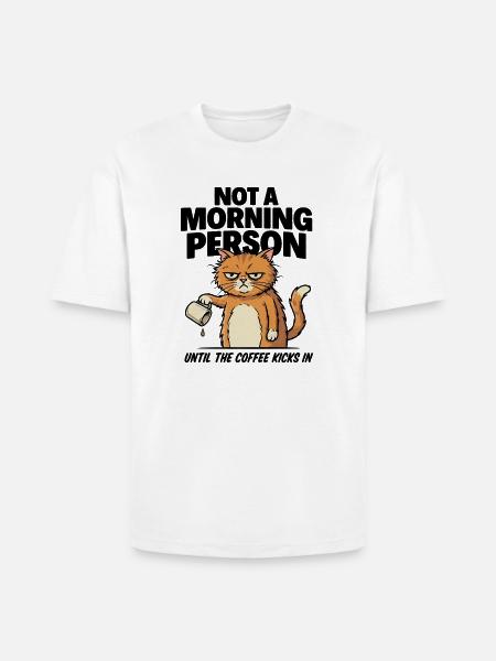 Grumpy Cat Coffee Pour - Heavyweight Unisex T-Shirt HAMMER by Gildan - white