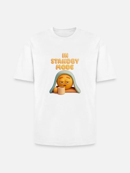 Standby Mode Sleepy face - Heavyweight Unisex T-Shirt HAMMER by Gildan - white