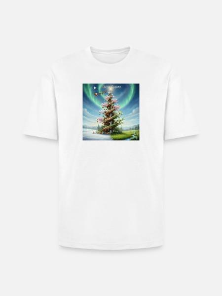 United Seasons Christmas Spiral Tree - Heavyweight Unisex T-Shirt HAMMER by Gildan - white