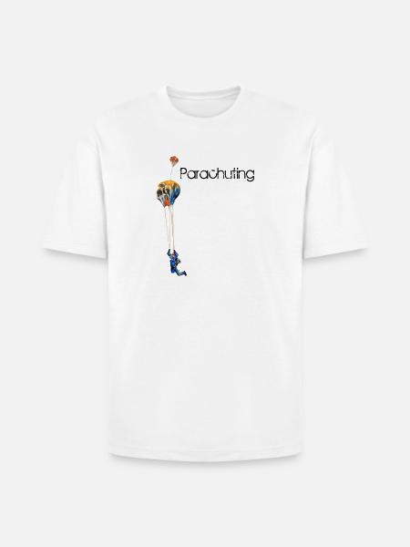 Parachuting - Heavyweight Unisex T-Shirt HAMMER by Gildan - white