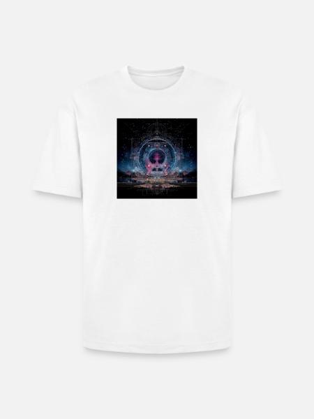 Cosmic Nebula - Heavyweight Unisex T-Shirt HAMMER by Gildan - white