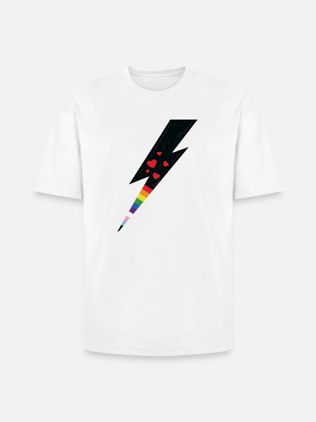 Pride Lightning - Heavyweight Unisex T-Shirt HAMMER by Gildan - white